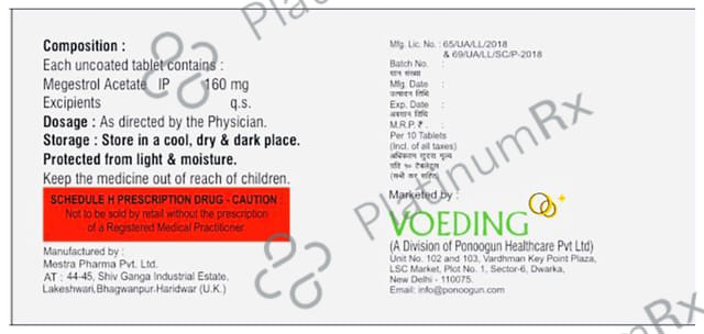 Megestrong 160mg Tablet 10s