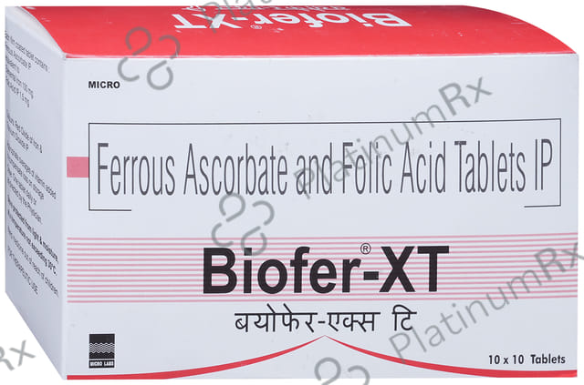 Biofer XT 100mg/1500mcg Tablet 10s