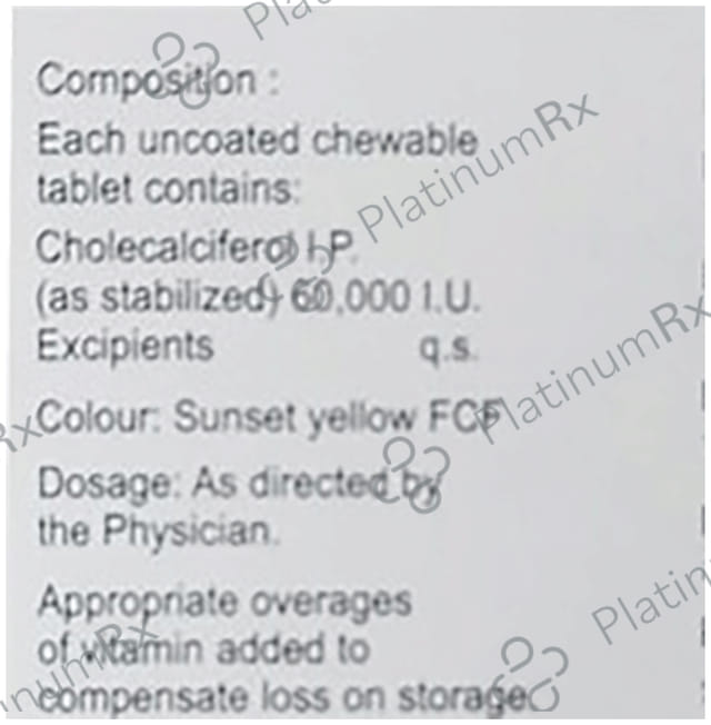 Caldison D3 60K Chewable Tablet 4s