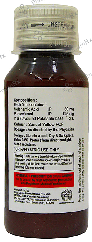 Mefitus 50/125mg P Oral Suspension Mango 60ml