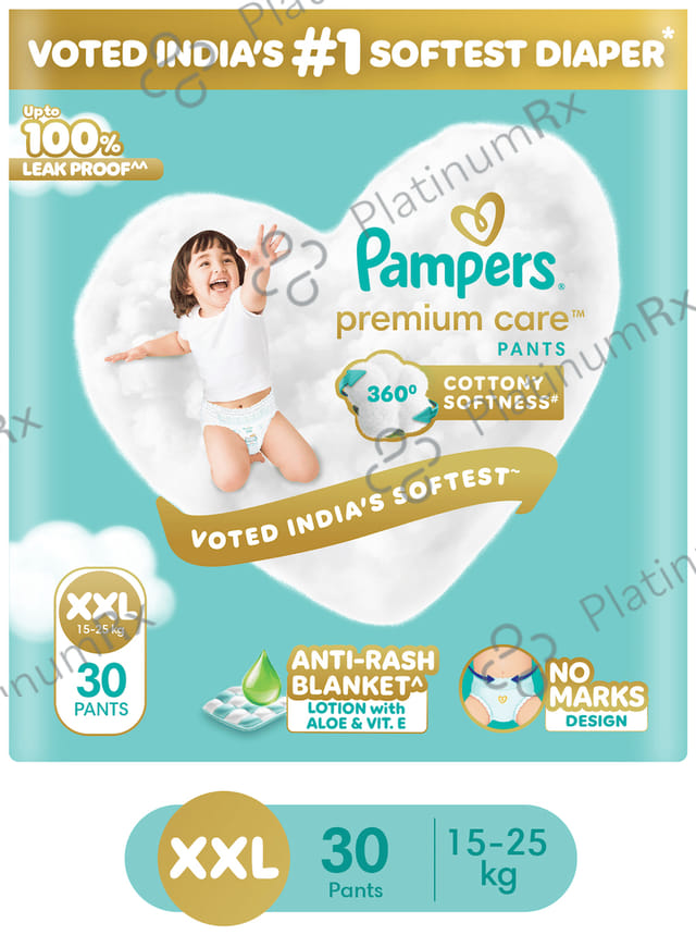 Pampers Premium Care Pants with Aloe Vera & Cotton-Like Softness - Size XXL