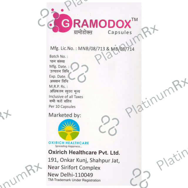 Gramodox 100mg/5B Capsule 10s