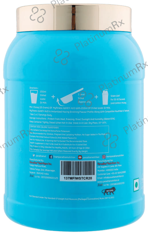 Myfitness iWhey - H2O Powder Strawberry Creme 500 gm
