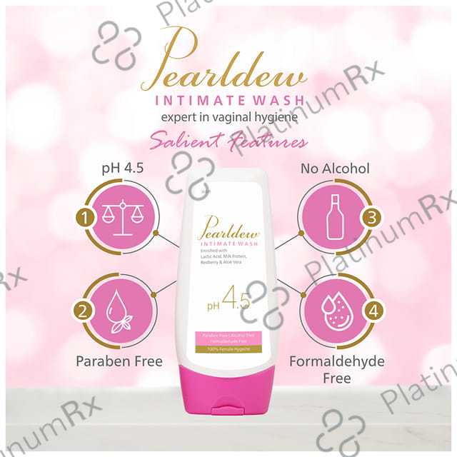 Pearldew PH 4.5 Intimate Wash (100ml Each) 1 Bottle