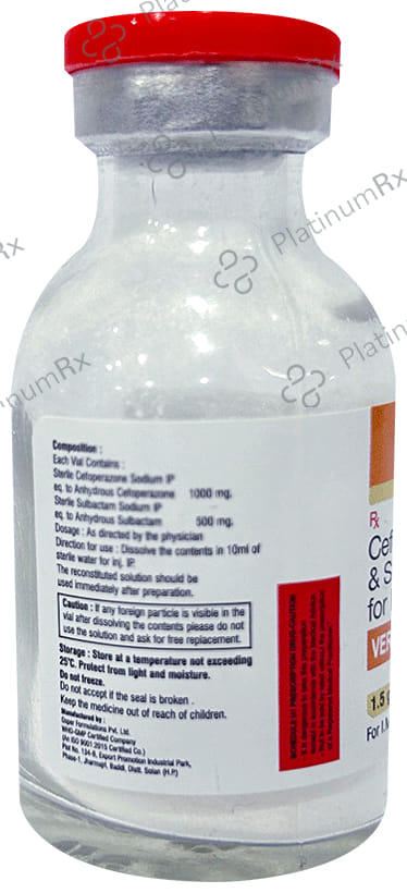 Verizone SB 1.5gm 1000/500mg Injection 1s