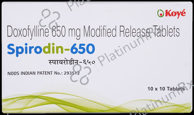 Spirodin 650mg Tablet MR 10s