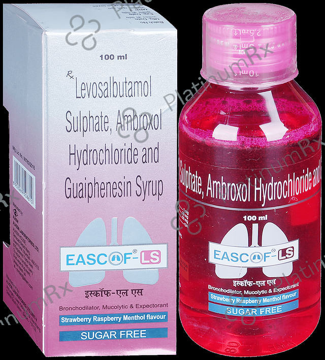 Eascof-LS Syrup Strawberry Raspberry Menthol Sugar Free