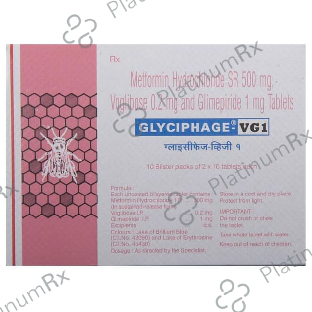 Glyciphage VG 1mg Tablet SR 10s