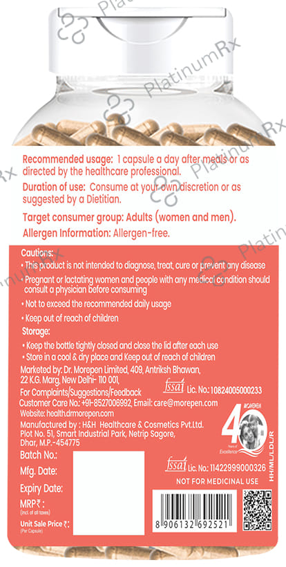 Dr. Morepen Milk Thistle+ - With Silymarin for Liver Health & Digestion - Capsule