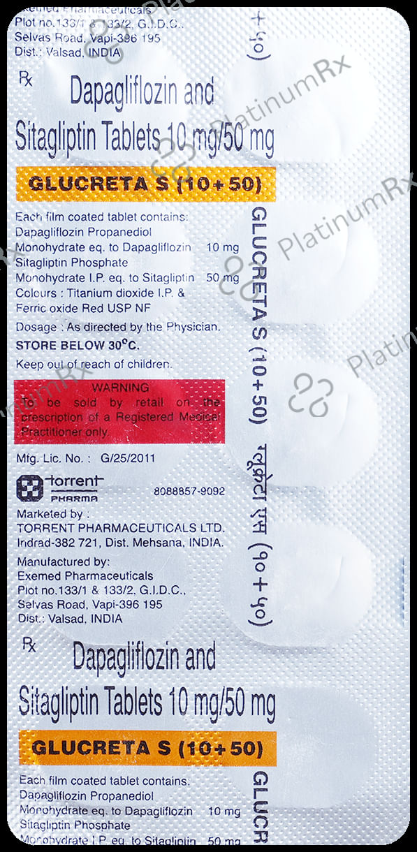 Glucreta S 10/50mg Tablet 10s