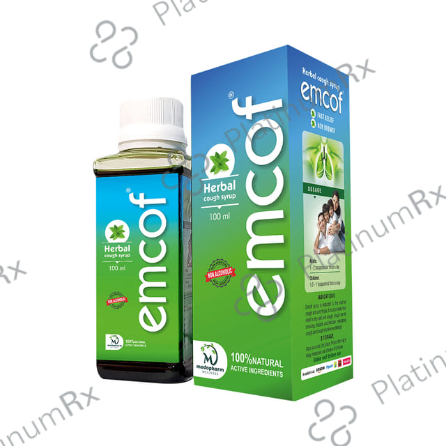 Medopharm Wellness Emcof Herbal Cough Syrup for All Types of Cough & Cold