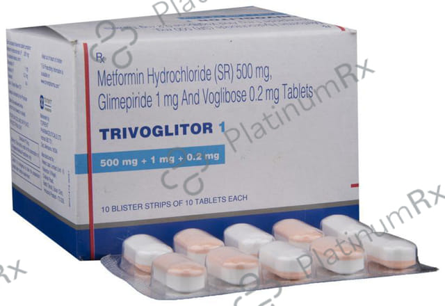 Trivoglitor 1/500/0.2mg Tablet SR 10s