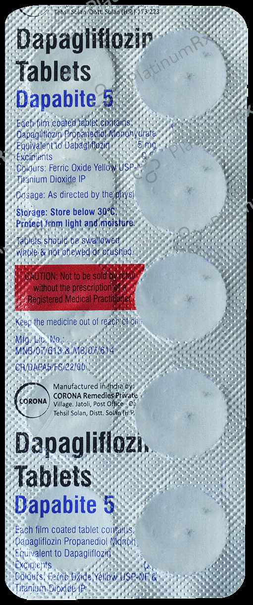 Dapabite 5mg Tablet 10s