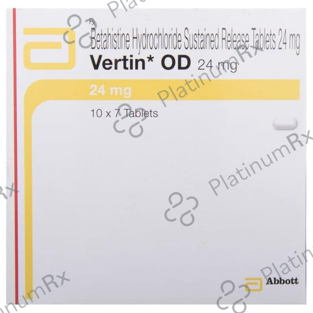 Vertin OD 24mg Tablet SR 7s