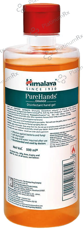 Himalaya Wellness Pure Orange Flavour Hands Sanitizer 500 ml