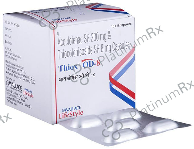 Thiox OD 8/200mg Capsule SR 5s
