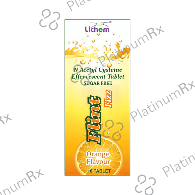 Flint Fizz Effervescent Tablet Orange Sugar Free
