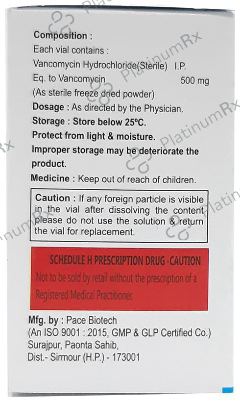 Vancozyne 500mg Injection 1s