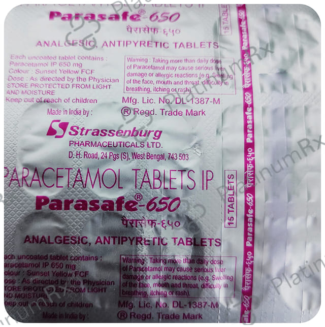 Parasafe 650 Tablet 15 tablets