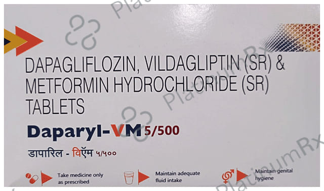 Daparyl VM 5/500/100mg Tablet SR 10s
