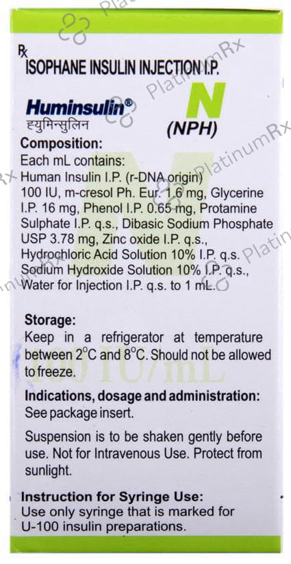Huminsulin NPH (100 IU/ml) (1*10ml Vial)