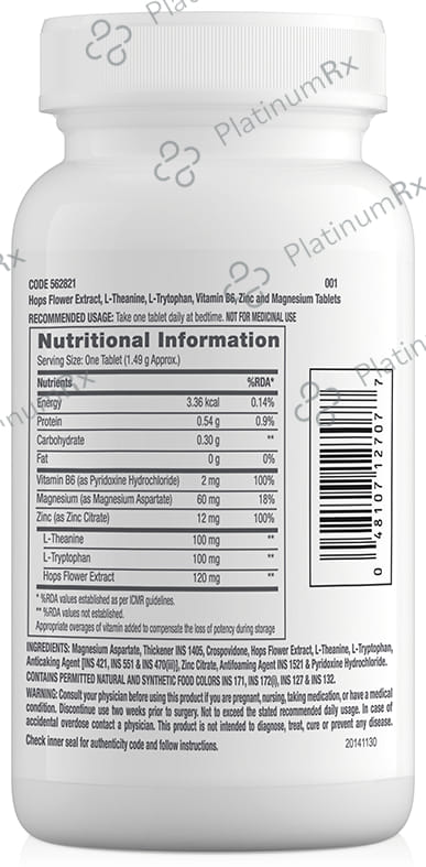 GNC Pro Performance Zinc Magnesium for Restful Sleep & Relaxation Tablet