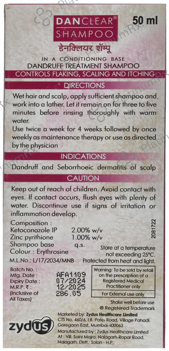 Danclear Shampoo 50ml