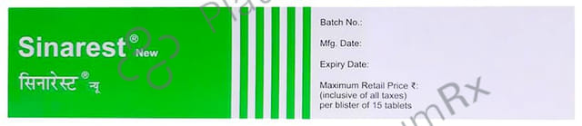 Sinarest New 2/500/10mg Tablet 15s