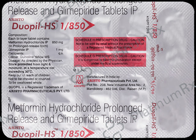 Duopil HS 1mg/850mg Tablet