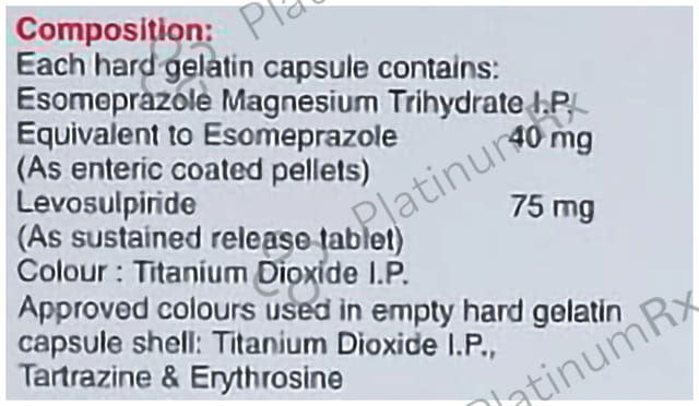Esomer L 75/40mg Capsule 10s