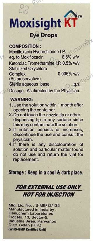 Moxisight KT Eye Drop