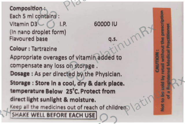 D3 Mold Nano Shots 60000IU Oral Solution 4X5ml