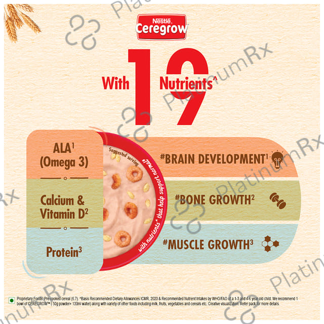 Nestle 2to6 Years Ceregrow Multigrain Cereal with Milk & Fruits Extra Saver Pack (50gm Each)