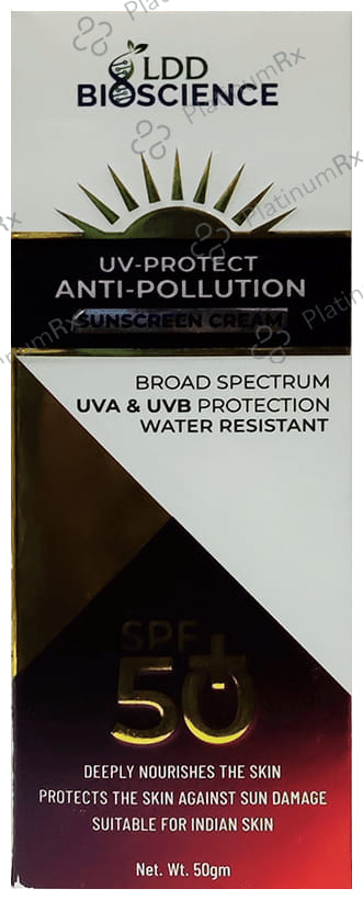 LDD Bioscience UV Protect Anti Pollution SPF 50+ Sunscreen Cream 50gm