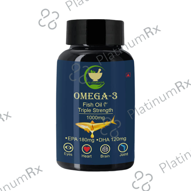 Fij Ayurveda Omega 3 Fish Oil Triple Strength 1000mg Capsule 60s