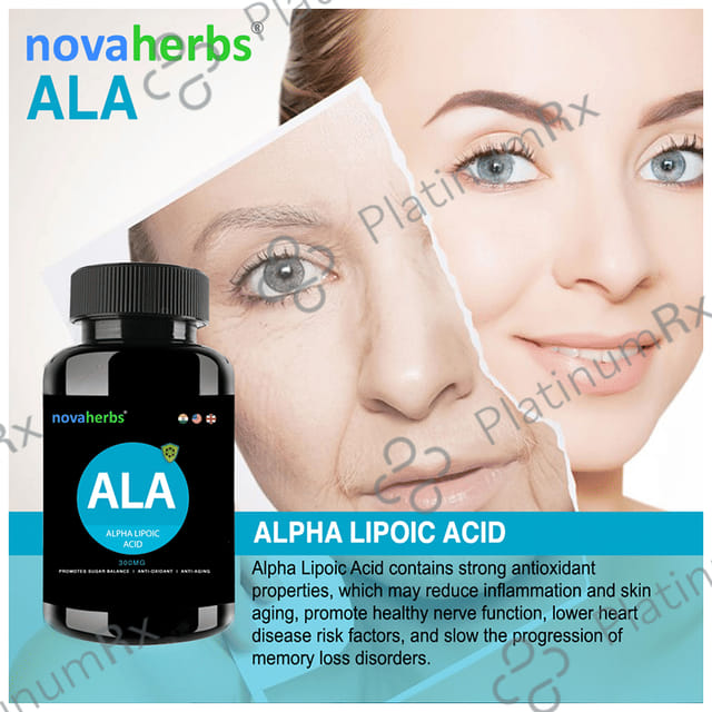 Novaherbs ALA Alpha Lipoic Acid 300mg Veg Capsule