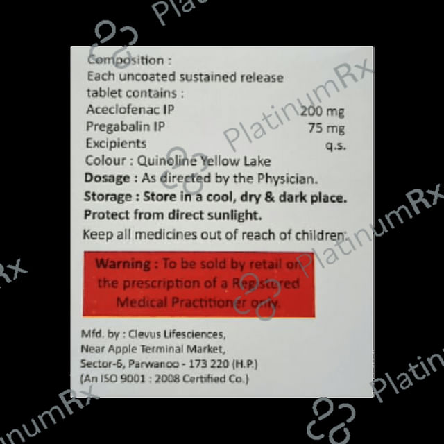 Aciky PG 200/75mg Tablet SR 10s