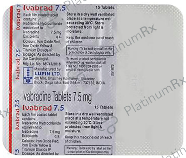 Ivabrad 7.5mg Tablet 15s