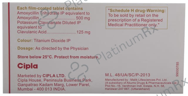Novaclav 500/125mg Tablet 6s