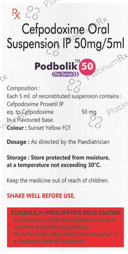 Podbolik 50mg Dry Syrup Orange 30ml