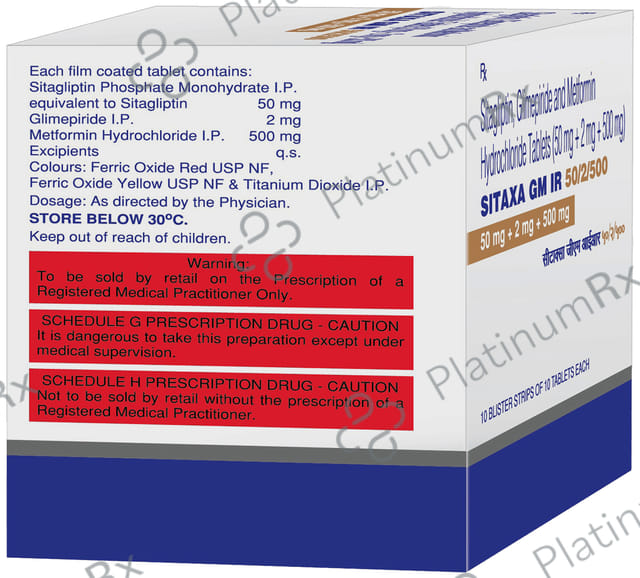 Sitaxa GM IR 2/500/50mg Tablet 10s
