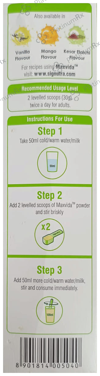 Maxvida Nutritional Supplement for Haemoglobin Formation & Immunity - Flavour Chocolate Powder
