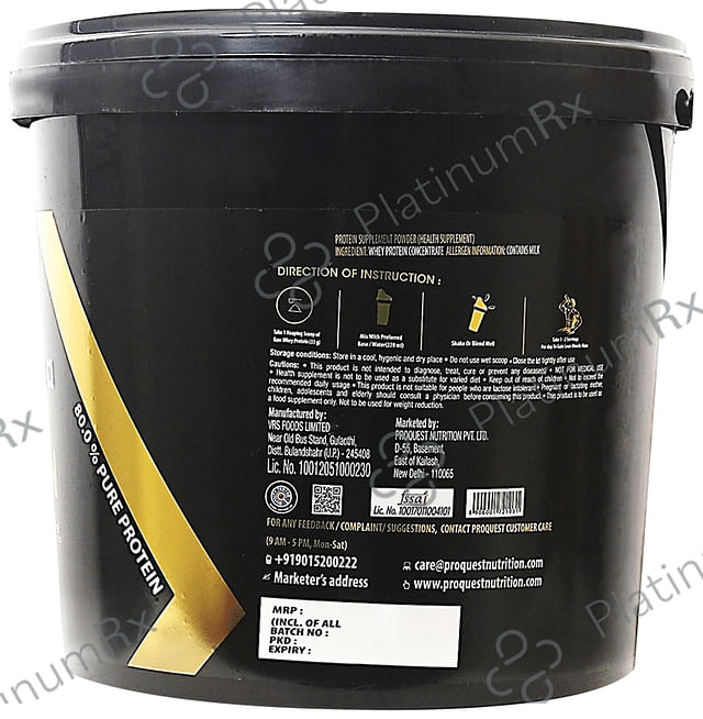Pro Quest Raw Whey Protein Powder Unflavored 4 kg