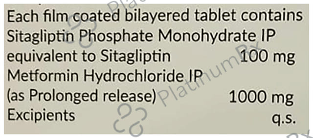 Sita OD MSR 100/500mg Tablet PR 10s