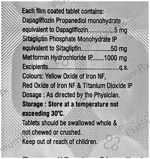 Gluxit Trio 5mg/1000mg/50mg Tablet 15s