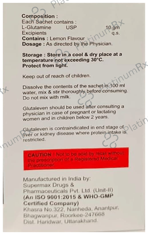 Glutaleven 10000mg Oral Powder Lemon 15gm