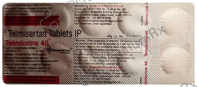 Telmicrine 40 Tablet