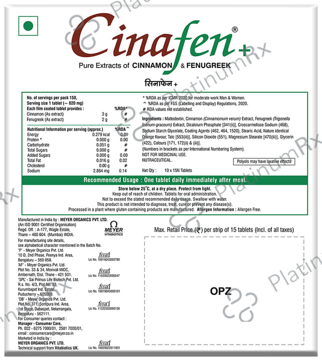 Cinafen Plus Tablet 15s