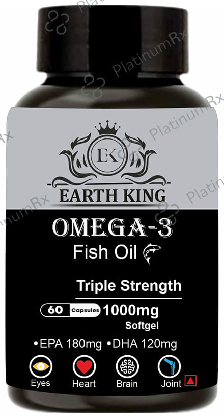 Earth King Omega 3 Fish Oil Triple Strength 1000mg Softgel Capsule