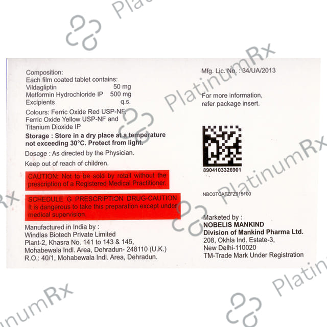 Zukanorm M 500/50mg Tablet 10s